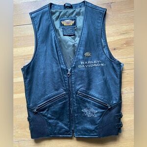 Harley-Davidson Black Leather Vest Patch